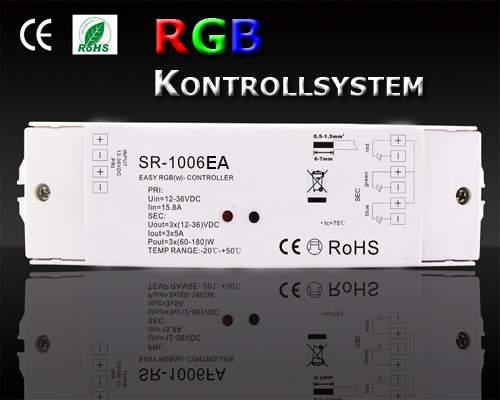 SR-1006EA RGB Mottagare 3x8A