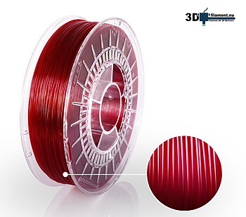 3D Filament PETG Standard  Vinröd transparent