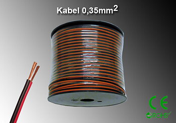 Högtalar / Klenspänningskabel 0,35kvmm