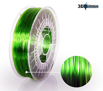 3D Filament PETG Standard  Ljusgrön transparent