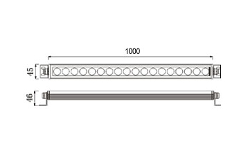 Led Wallwasher 24VDC 72w 3in1 RGB - 2