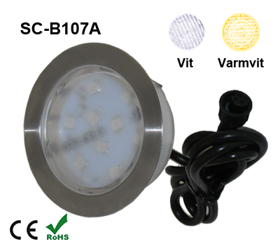 Deck/Floorlight Lampa 2,5W Vit/Varmvit