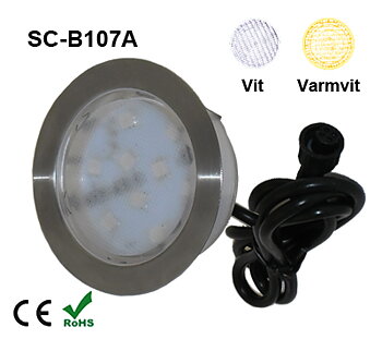 Deck/Floorlight Lampa 2,5W Vit/Varmvit