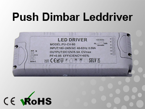Push Dimbar Leddriver/Nätdel 230VAC/12VDC 80W