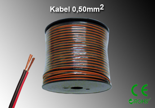 Högtalar / Klenspänningskabel 0,50kvmm