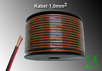Högtalar / Klenspänningskabel 1,0kvmm