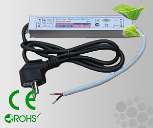 Leddriver/Nätdel 230VAC/12VDC 20W IP67