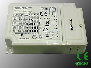 Dimbar Leddriver/Nätdel Push 800-2000mA