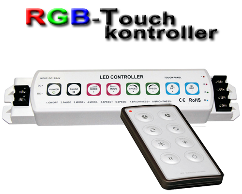 LED/RGB-Touchkontroller med fjärrkontroll