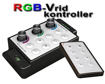 LED/RGB-Vridkontroller med fjärrkontroll
