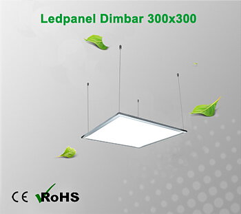 Ledpanel Dimbar 300x300 Silver eller Vitfärgad Ram