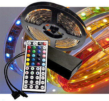Ledtejp RGB DIY 7,2W/m el. 14,4W/m Fjärrk. Kit