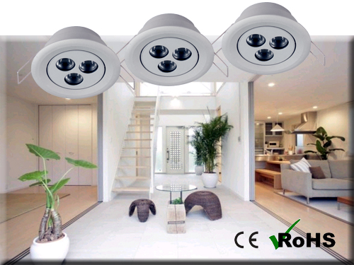 Dimbara Downlights i paket 3x1W vinkl.bara lampor
