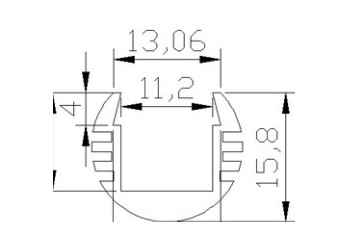 Aluminiumprofil för ledtejp Rund - 4