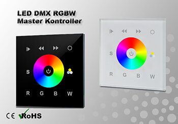 LED DMX RGBW Väggkontroller 1-zon