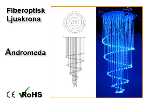 Fiberoptisk Ljuskrona Andromeda