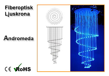 Fiberoptisk Ljuskrona Andromeda