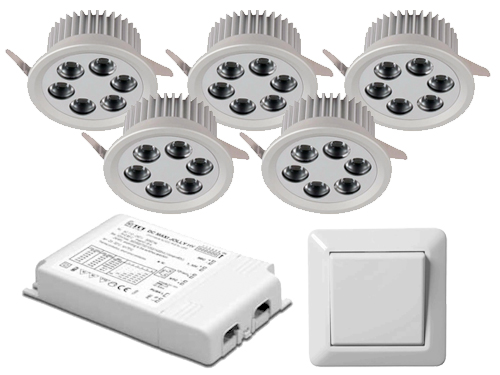 Dimbart Downlightpaket 6x1W - 2
