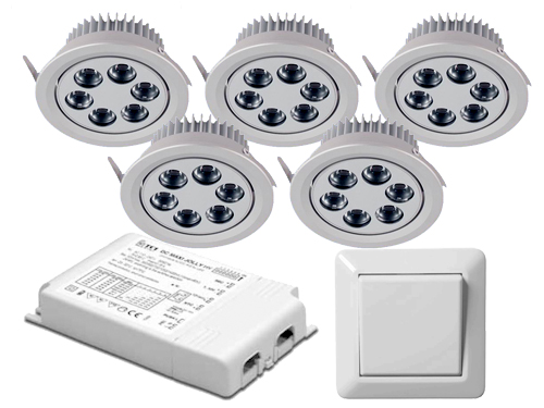 Dimbart Downlightpaket 6x1W vinkl.bara lampor - 2