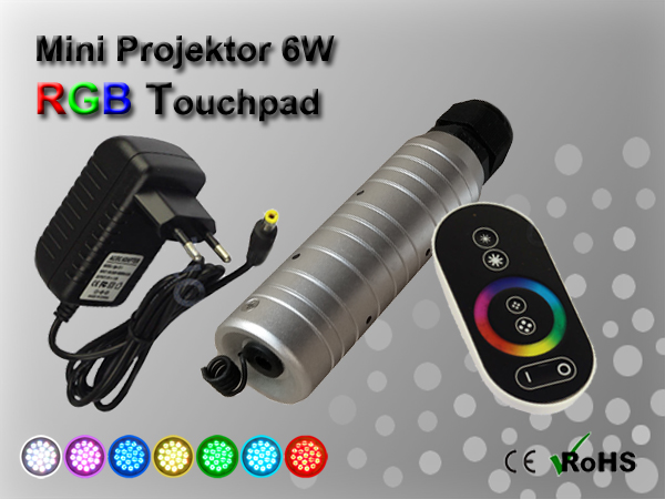 Fiberoptisk Ledprojektor 6W Flerfärgad RGB