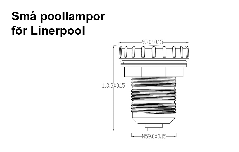 Små Poollampor Betong & Linerpool RGB Inbyggd RF-Kontroller - 3