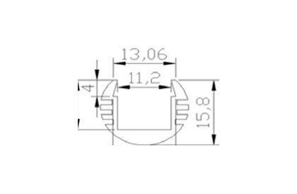 Ledlist i aluminium SMD5630 Rund 0.5m - 2