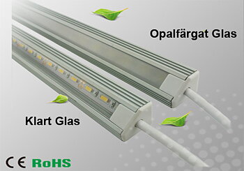 Ledlist i aluminium SMD5630 Vinklad 0.5m