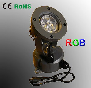 Led Trädgårdslampa 3x2W RGB