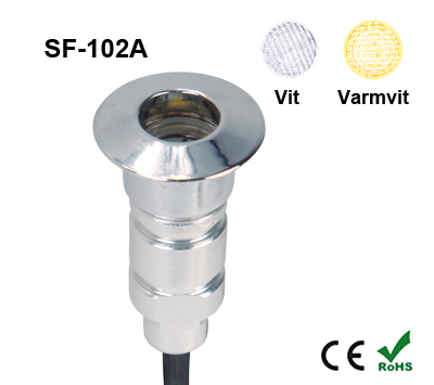 Inground Lampa 0,6W Vit/Varmvit