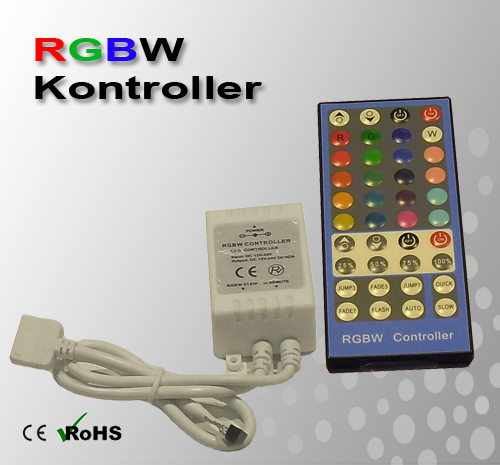 RGBW Kontroller 12-24VDC 6A