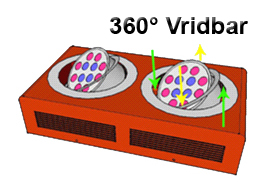 Led Växtbelysningsarmatur 72W Vinkl.bar - 4
