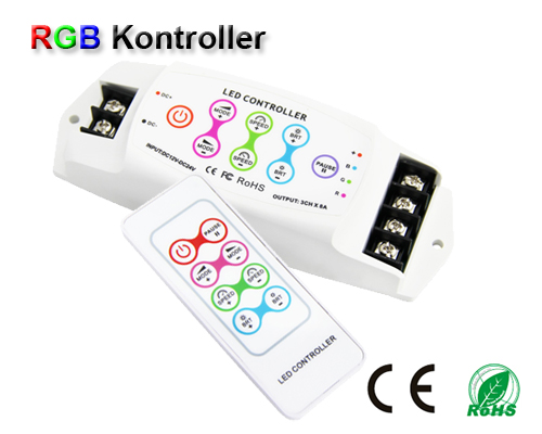RGB kontroller 12-24VDC 3x6A
