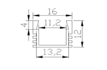 Ledlist i aluminium SMD5630 1.0m - 4