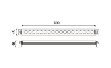 Led Wallwasher 24VDC 36w 3in1 RGB - 2