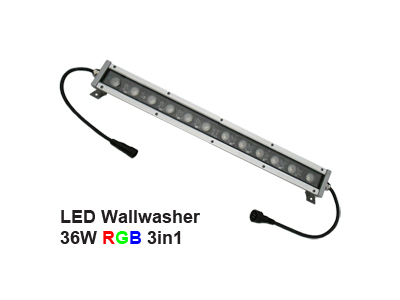 Led Wallwasher 24VDC 36w 3in1 RGB
