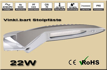 Led Stolparmatur HighPower 22W Vinkl.bart Stolpfäste