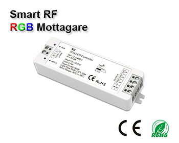Wifi 2,4GHz RGB kontroller/mottagare 12-24VDC 3x4A