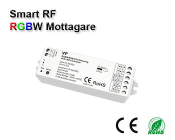 Wifi 2,4GHz RGBW kontroller/mottagare 12-24VDC 4x6A