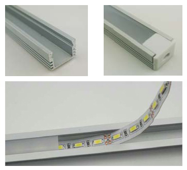 Aluminiumprofil för ledtejp Hög - 2