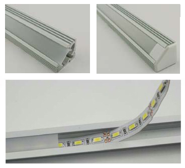 Aluminiumprofil för ledtejp Vinklad - 2