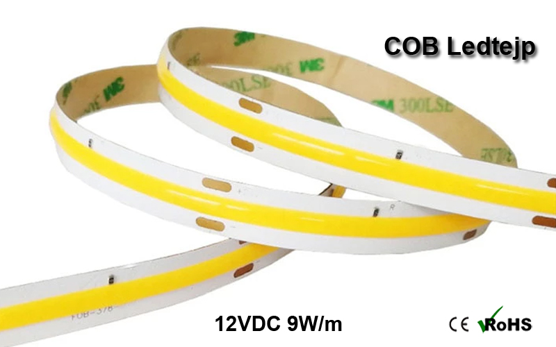 Ledtjep COB 12VDC 9W/m Vit ljusfärg - 2