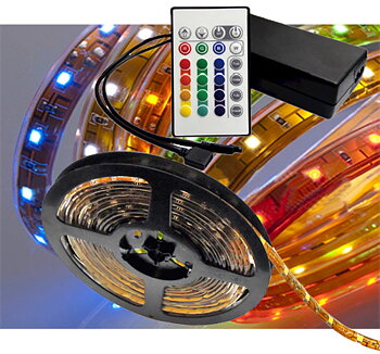 Ledtejp RGB 7,2W/m el. 14,4W/m Fjärrk. Kit