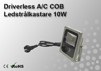 Ledstrålkastare Slimline "Driverless" 10W