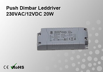 Push Dimbar Leddriver/Nätdel 230VAC/12VDC 20W