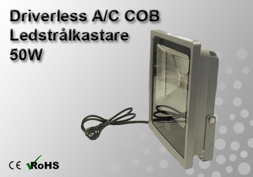Ledstrålkastare Slimline "Driverless" 50W