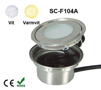 Inground Lampa 0,5W Kapslad  Vit/Varmvit