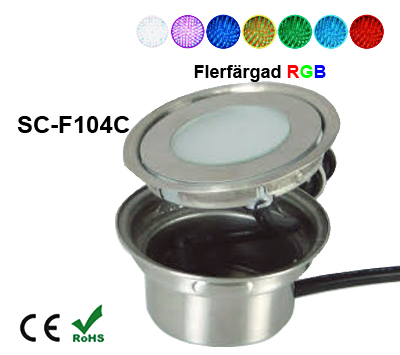 Inground Lampa 0,7W Kapslad  RGB