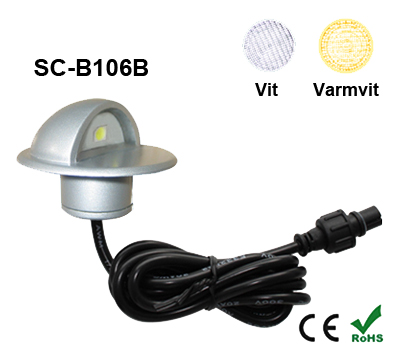 Deck/Floorlight Lampa 0,4W Keps Vit/Varmvit
