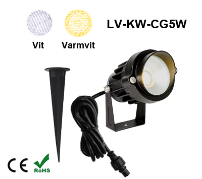 Led COB Trädgårdslampa 6W Vit/Varmvit - 3