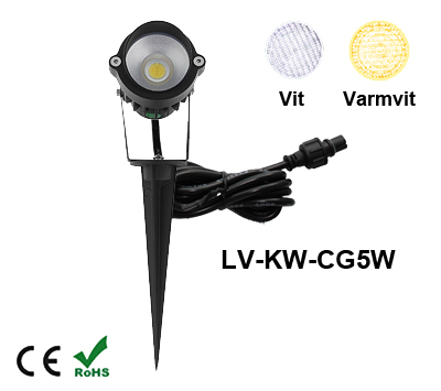 Led COB Trädgårdslampa 6W Vit/Varmvit - 2